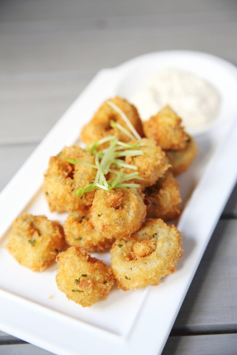 Fried calamari / Fried Squid on a plate