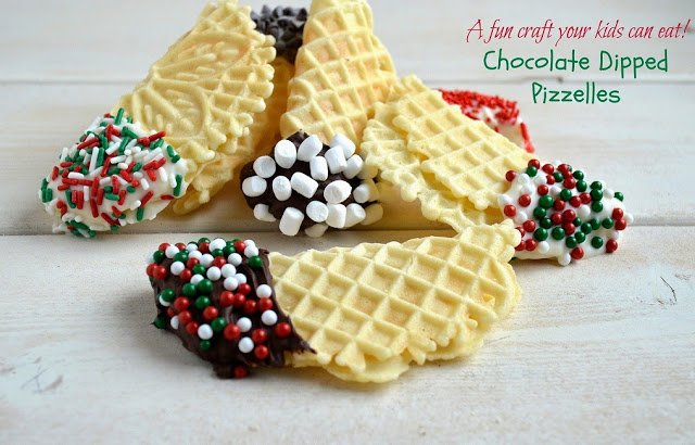 Chocolate Dipped Pizzelle cookies recipe