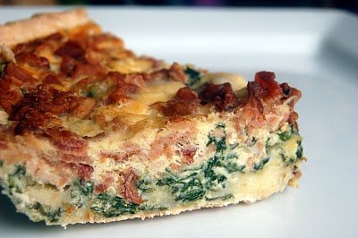 Cheddar, Bacon and Spinach Pie