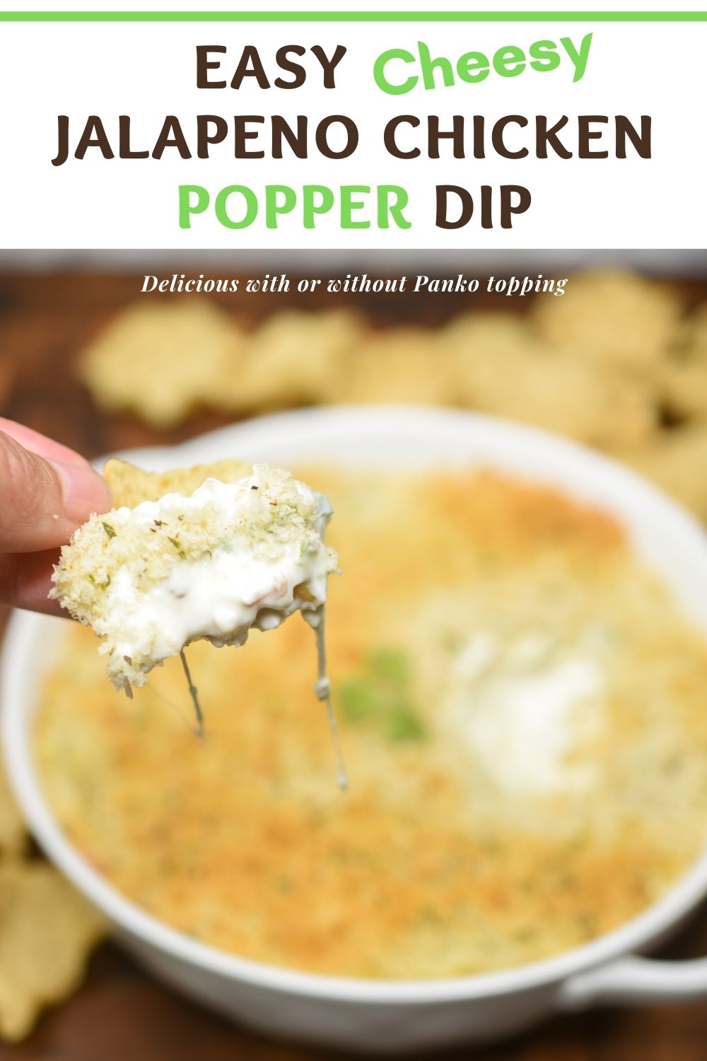Jalapeno Chicken Popper dip with breadcrumbs