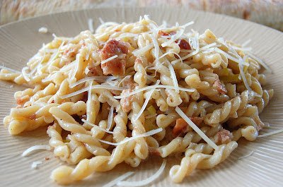 Pasta with Leeks and Pancetta