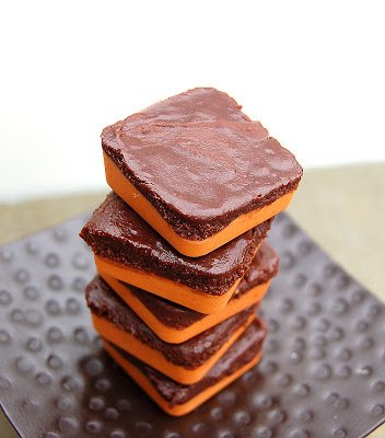 Halloweenie Chocolate and Peanut Butter Squares