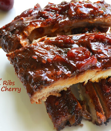 Grilled Ribs with a Fresh Cherry BBQ Sauce