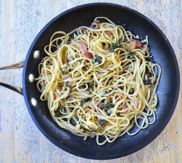 Pasta with Kale & Bacon