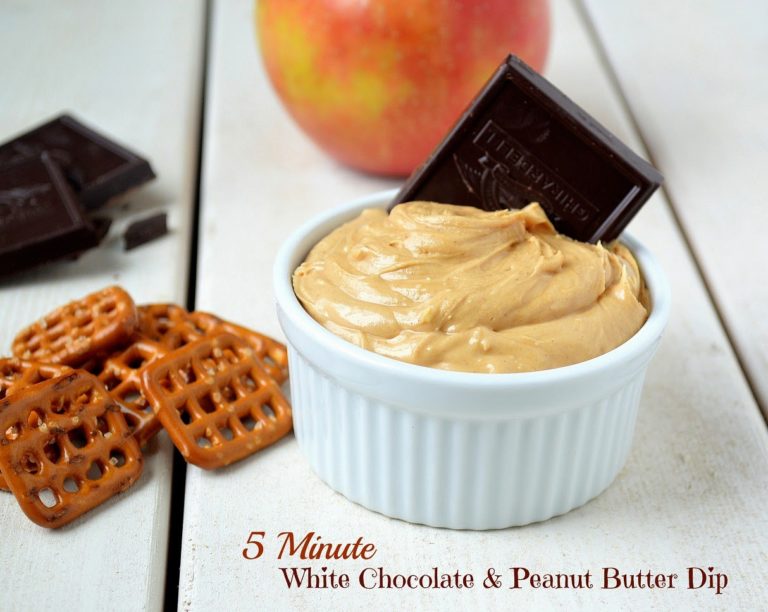 5 Minute White Chocolate & Peanut Butter Dip