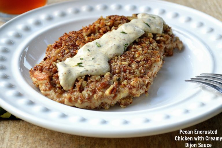 Pecan Encrusted Chicken with Dijon Sauce