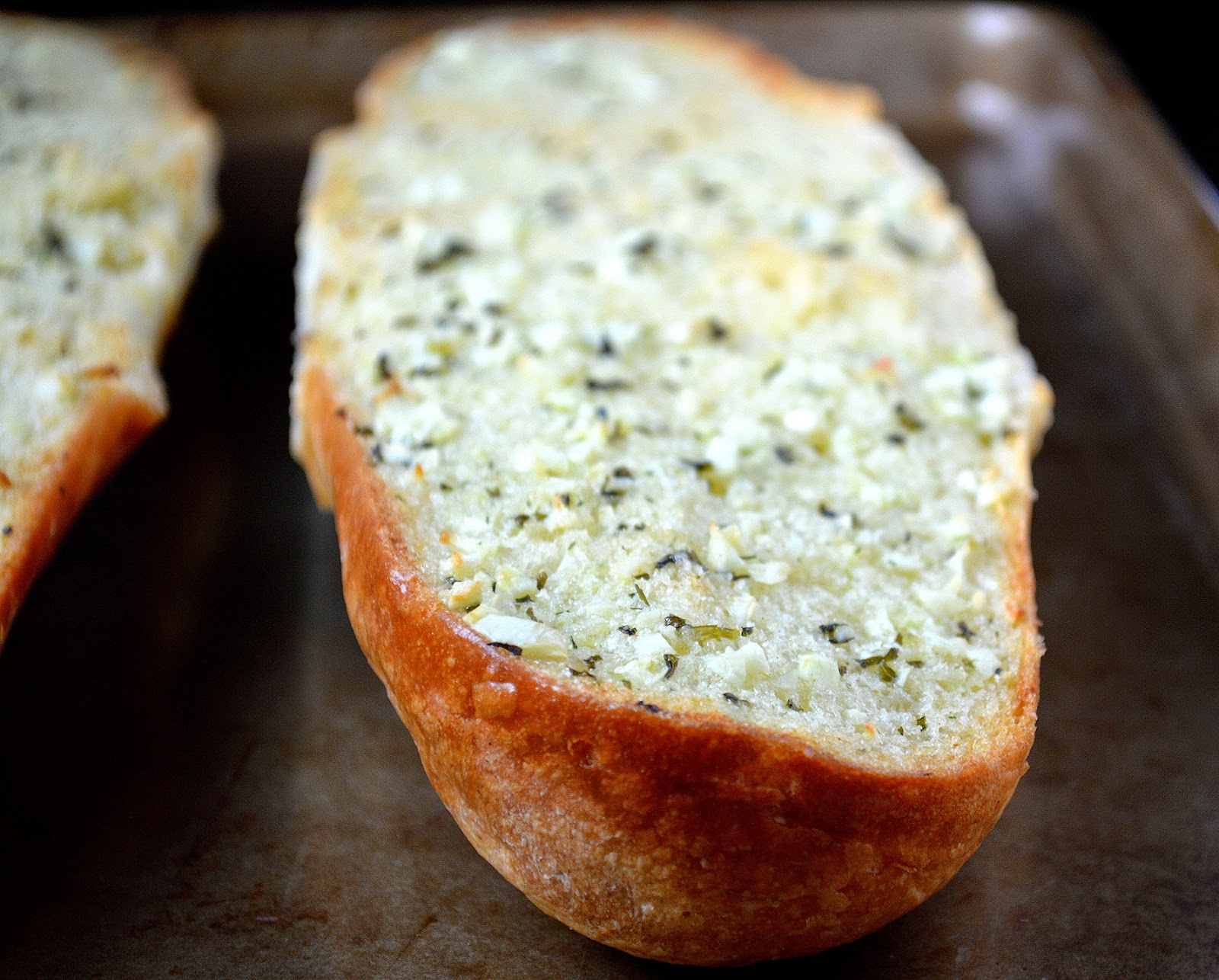 Homemade Garlic Bread using fresh Italian Bread