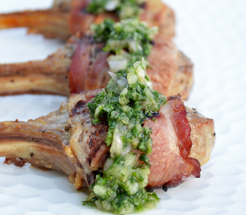 Grilled Lamb Chops with Parsley Pesto