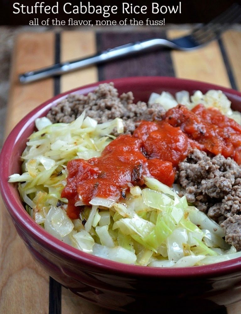 Stuffed Cabbage Rice Bowl