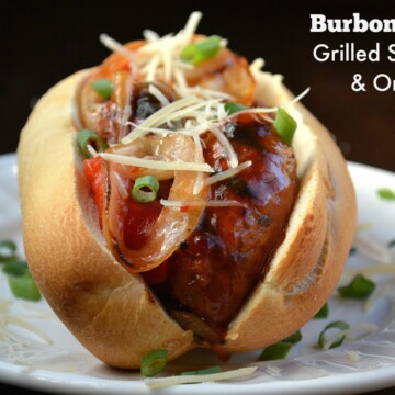 Grilled Bourbon Sausage & Onion Sandwich