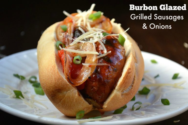 Grilled Bourbon Sausage & Onion Sandwich