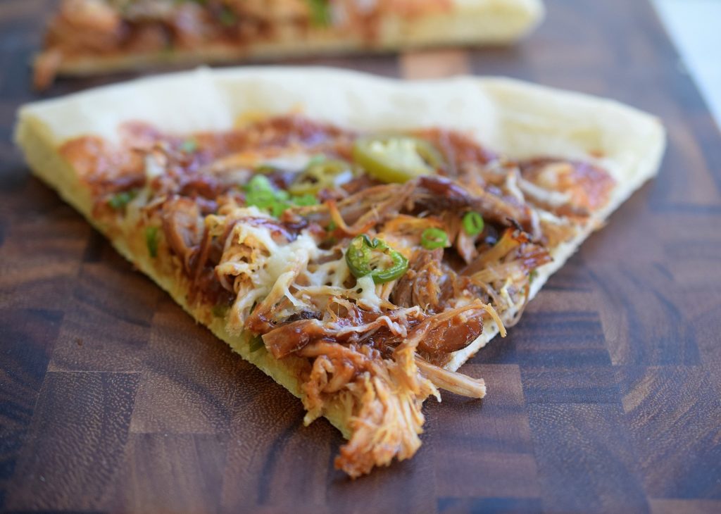 BBQ Pulled Pork Pizza with Jalapenos