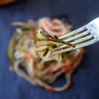 Pickled Spicy Spiralized Cucumbers