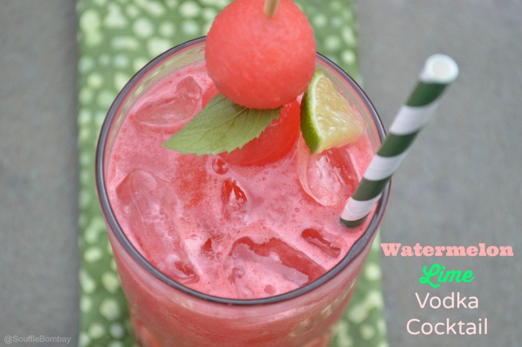 Watermelon Lime Vodka Cocktail 