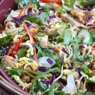 Asian Pasta Salad With Grilled Chicken