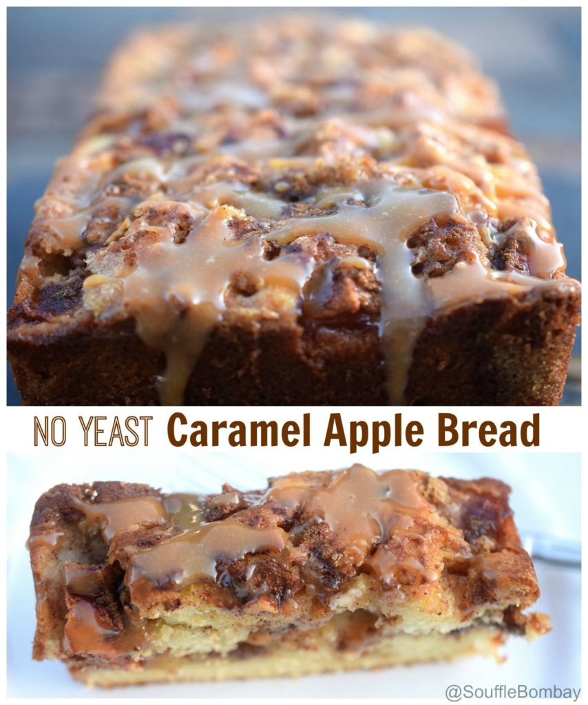 No Yeast Caramel Apple Bread 