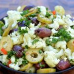 Cauliflower & Olives with Greek Flavors Made in uner 10 minutes.