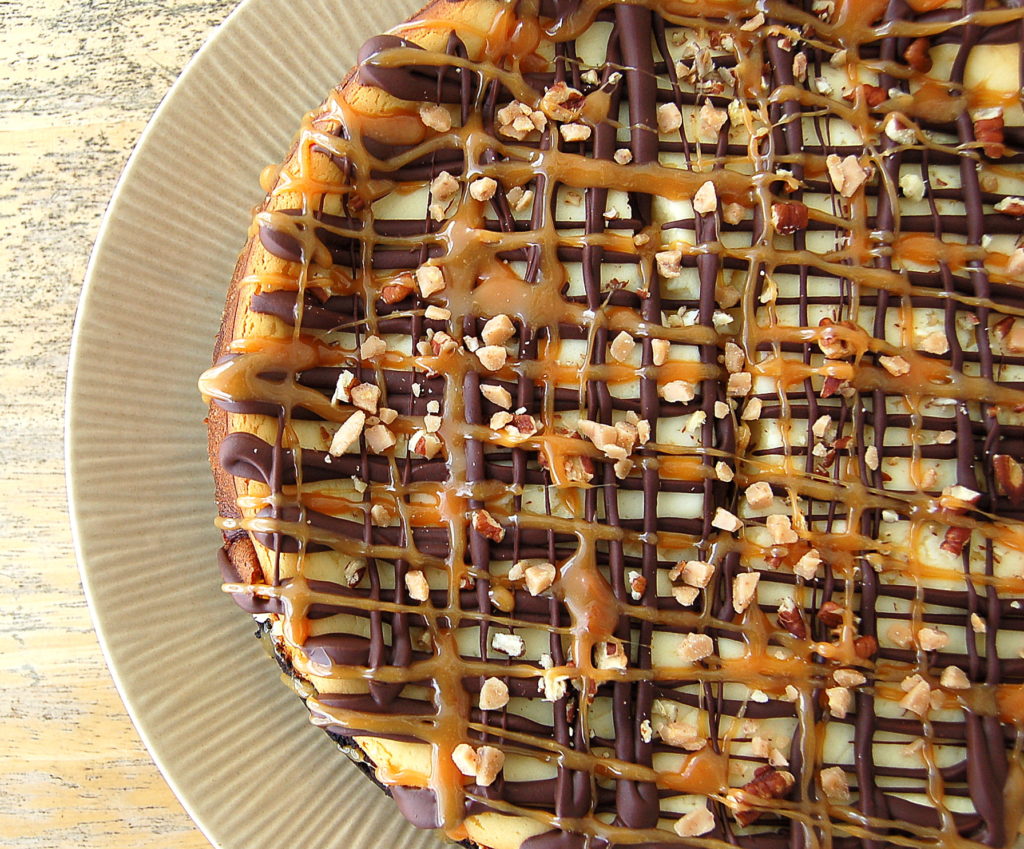 Chocolate & Caramel Cheesecake with a Chocolate Crumb Crust AKA Turtle Cheesecake