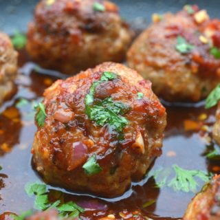 Delicious & easy recipe for Asian Pork Meatballs and bonus they are Gluten Free, no filling!