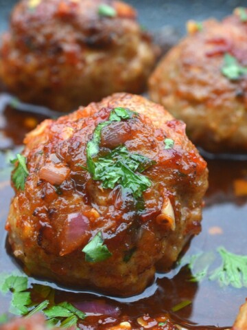 Delicious & easy recipe for Asian Pork Meatballs and bonus they are Gluten Free, no filling!