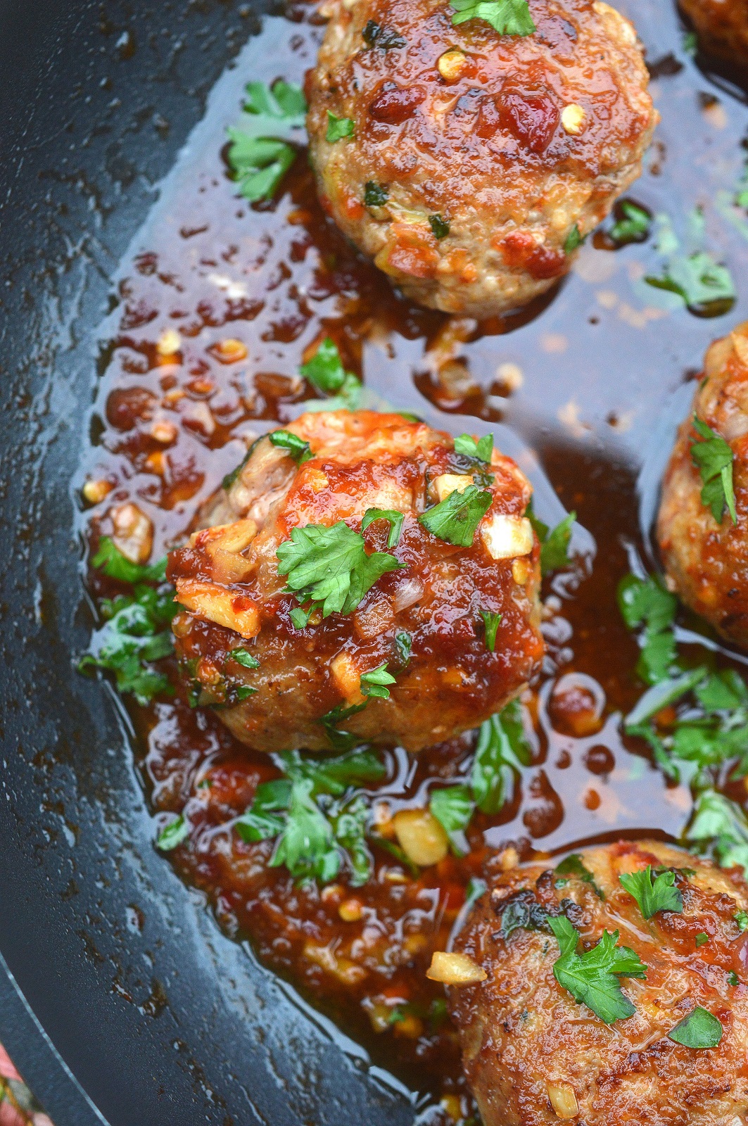 Asian Pork Meatballs with Ginger Honey Sauce