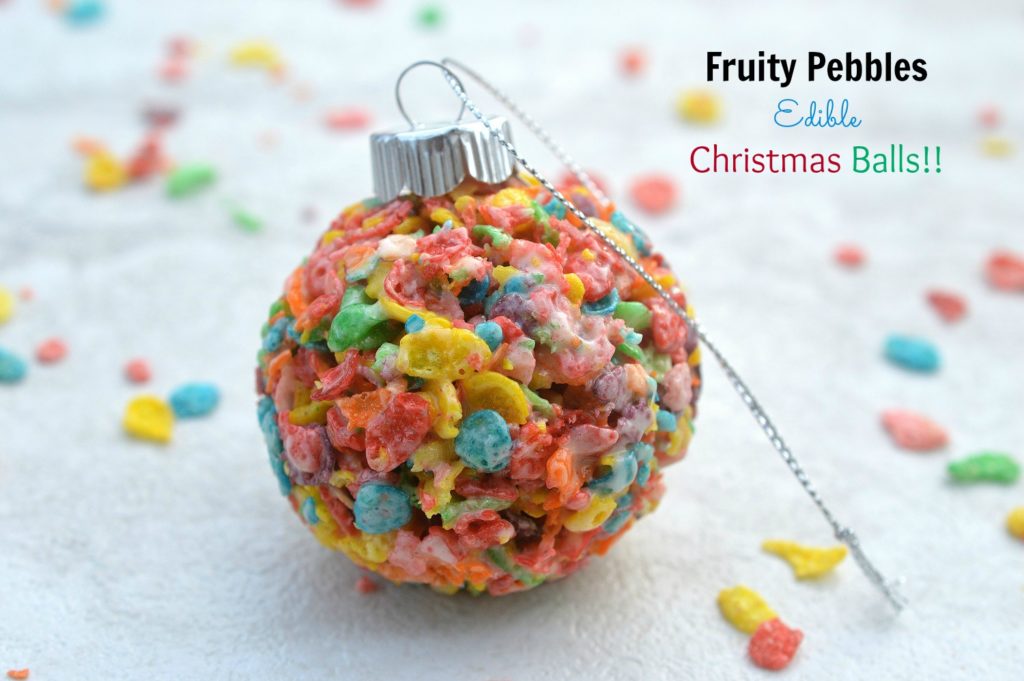 Fruity Pebbles Edible Christmas Balls