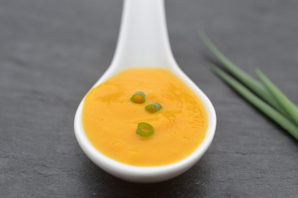 Carrot Coconut Ginger Bisque - Dairy Free - Recipe from one of the top destination spas in the U.S. - The Lodge at Woodloch in PA