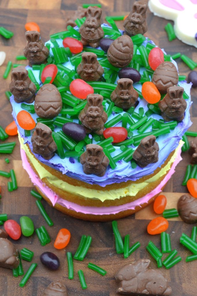 Easter Candy Cake with Edible Grass and Gertrude Hawk Lil Smidgens