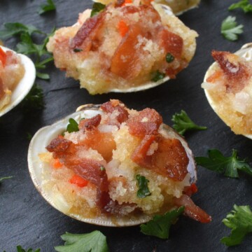 Bacon Stuffed Clams - One bit will leave you with a new favorite clam recipe!