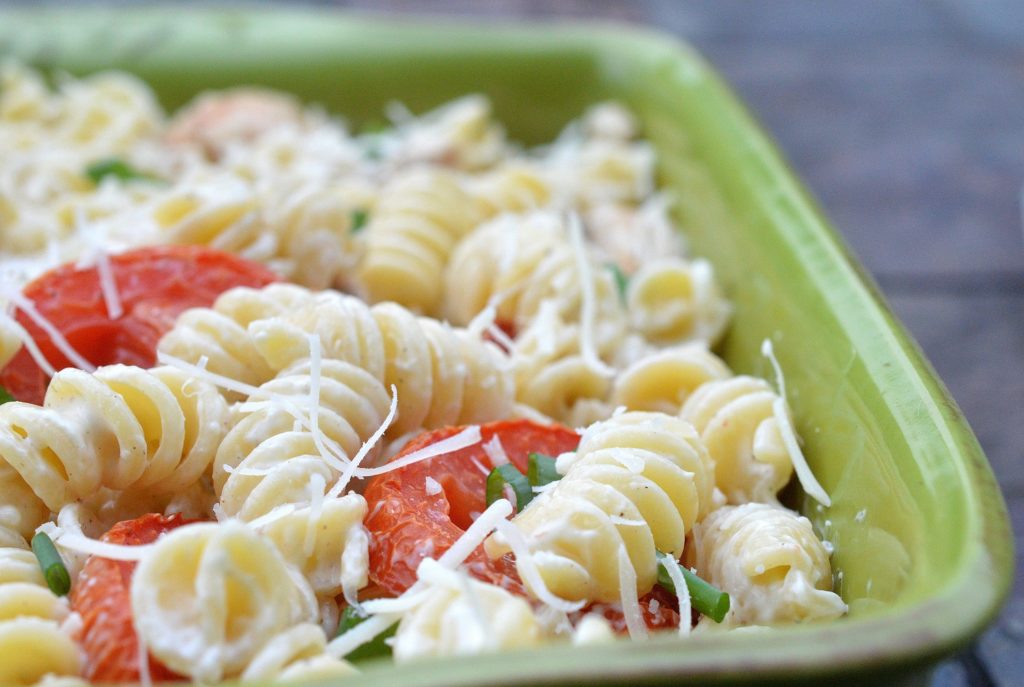 Chicken Caesar Pasta Salad A delicious twist on pasta salad!