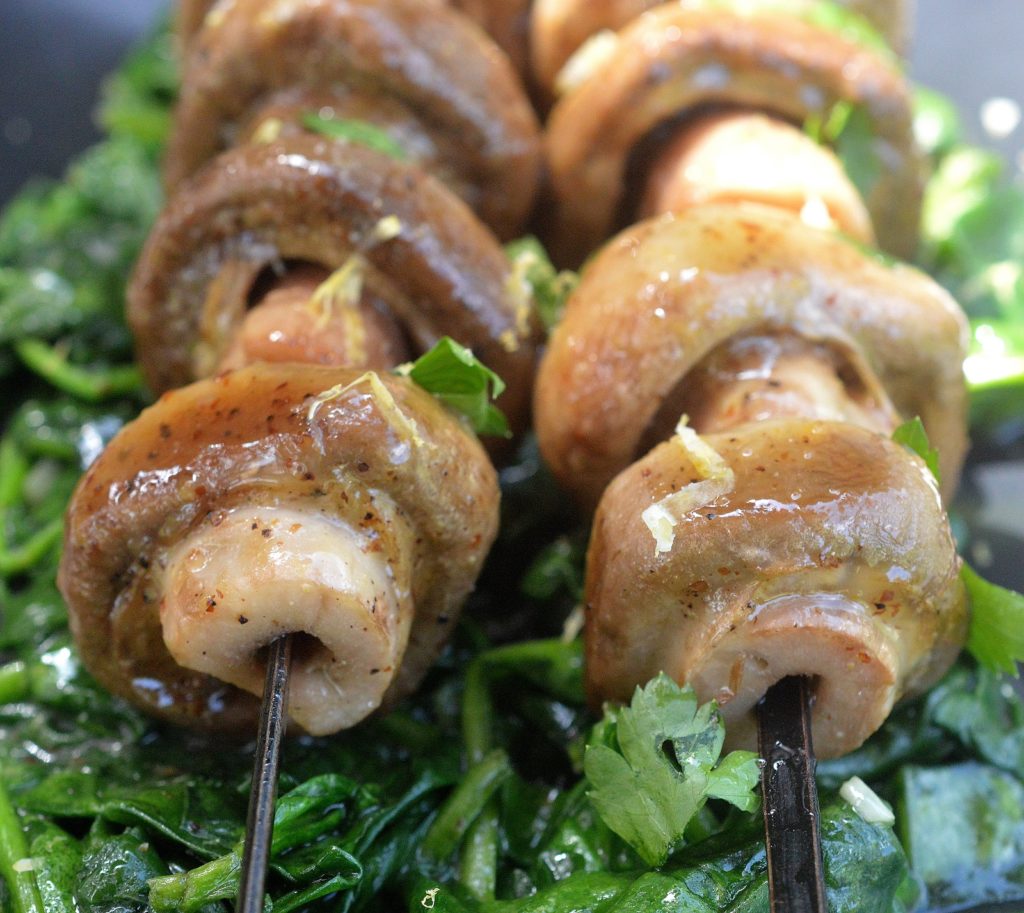 Honey Mustard Mushroom Kebabs...Yum!