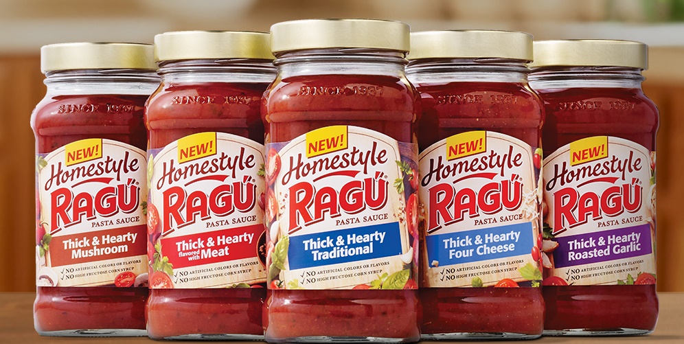 New Ragu Homestyle Thick & Heart Sauces