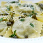 Spinach & Cheese Ravioli with Francaise Sauce Made with Ravino Artisan Pasta