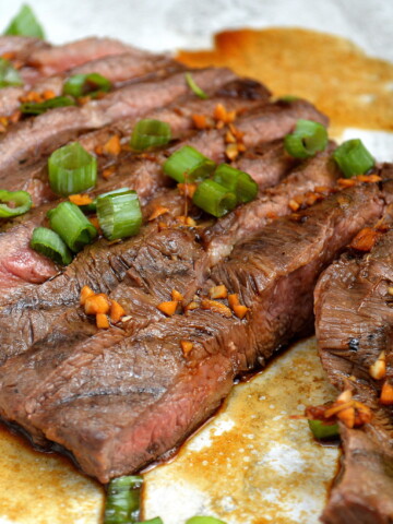 A perfectly marinated & grilled Flank Steak is hard to beat!