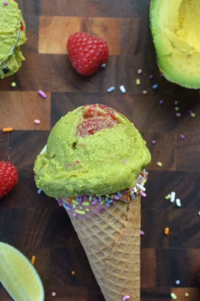 Raspberry Lime Avocado Ice Cream - Try it!