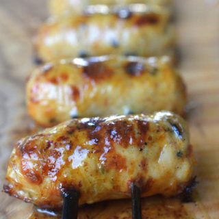 Honey Mustard Chicken Sausage Kebabs, YUM!