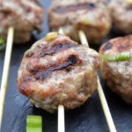 Grilled Greek Lamb Meatballs with Tzatziki Sauce, so good and gluten free!