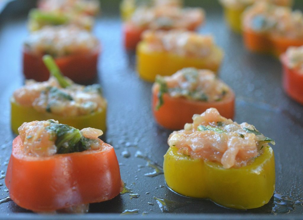 Cooking Chicken Sausage Stuffed Pepper Rings