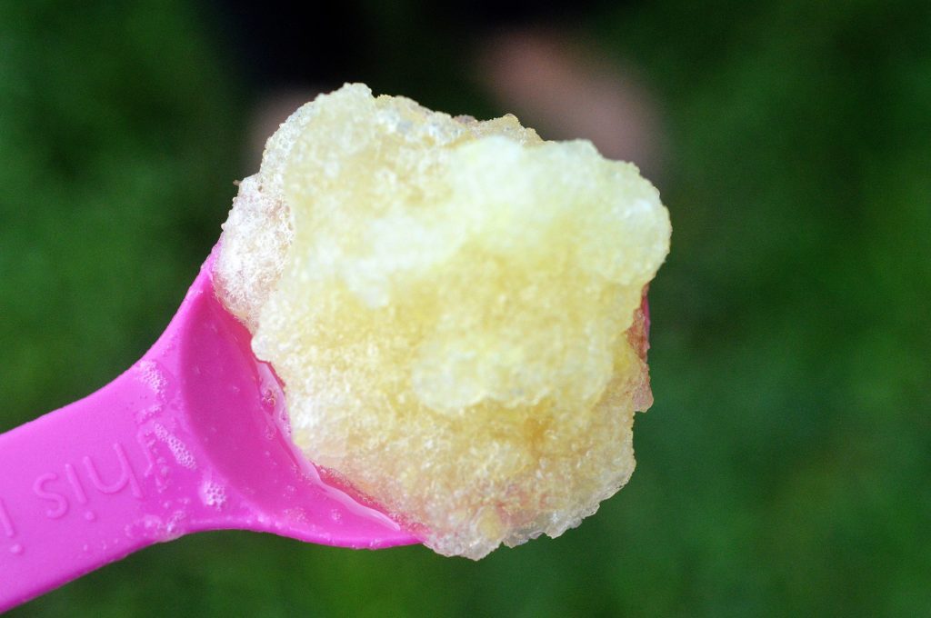 Homemade Pineapple Water Ice (Copycat Rita's Water Ice). All you need are 3 ingredients! 