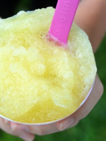 Homemade Pineapple Water Ice (Copycat Rita's Water Ice). All you need are 3 ingredients!