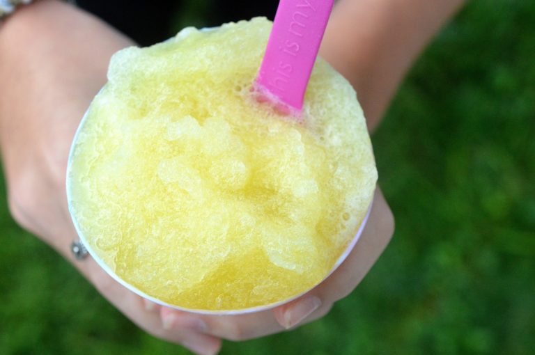 Homemade Pineapple Water Ice (Copycat Rita's Water Ice). All you need are 3 ingredients!