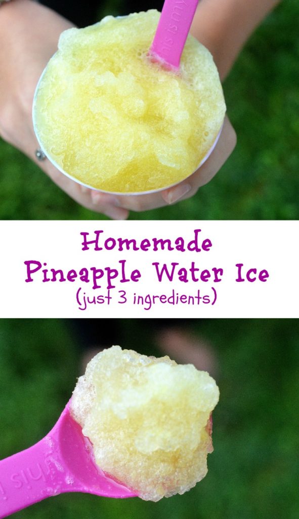 Easy Homemade Pineapple Water Ice Recipe! Just 3 ingredients to YUM!! 