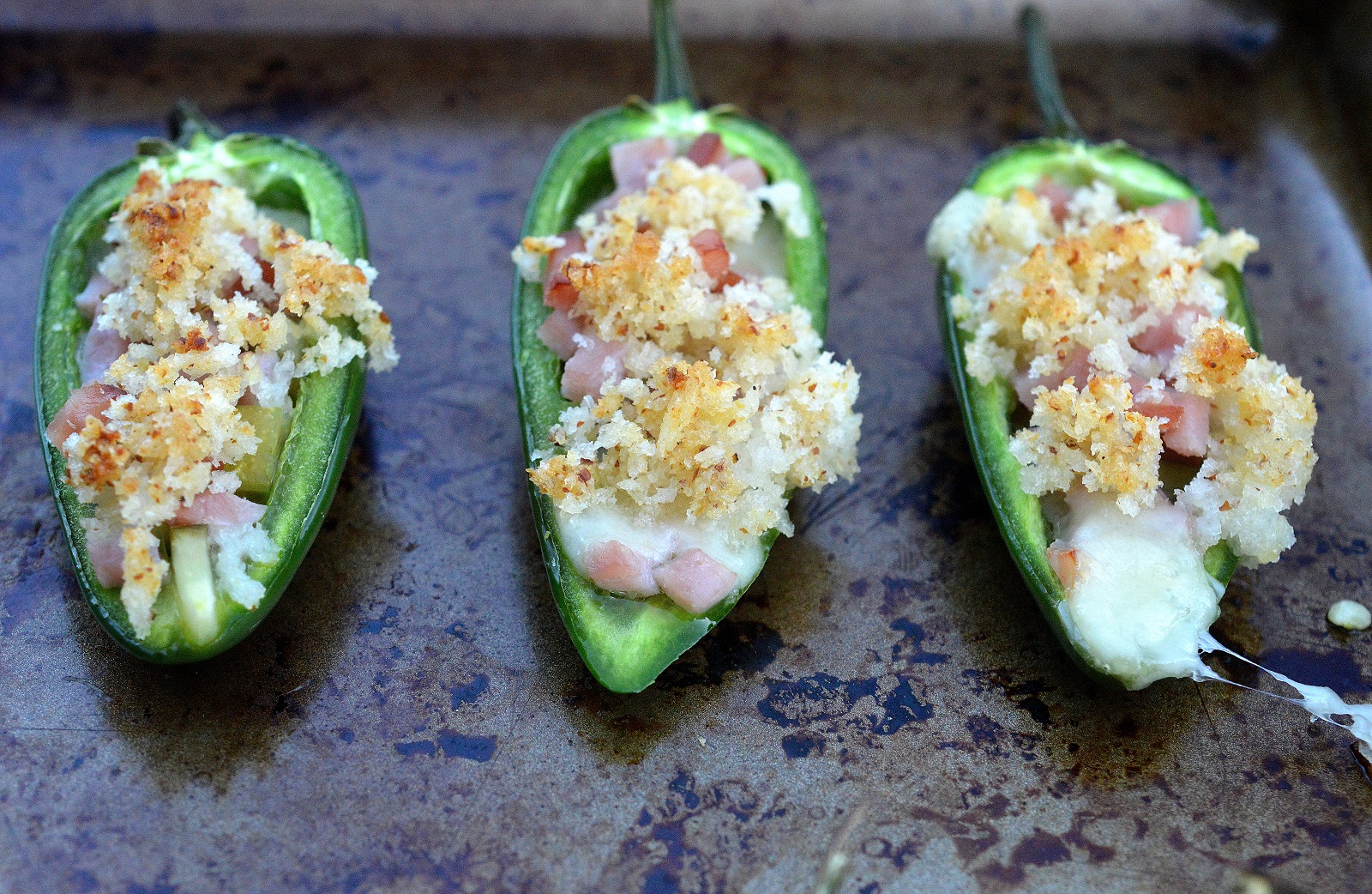 Cuban Sandwich Inspired Stuffed Jalapenos...Yummy! 