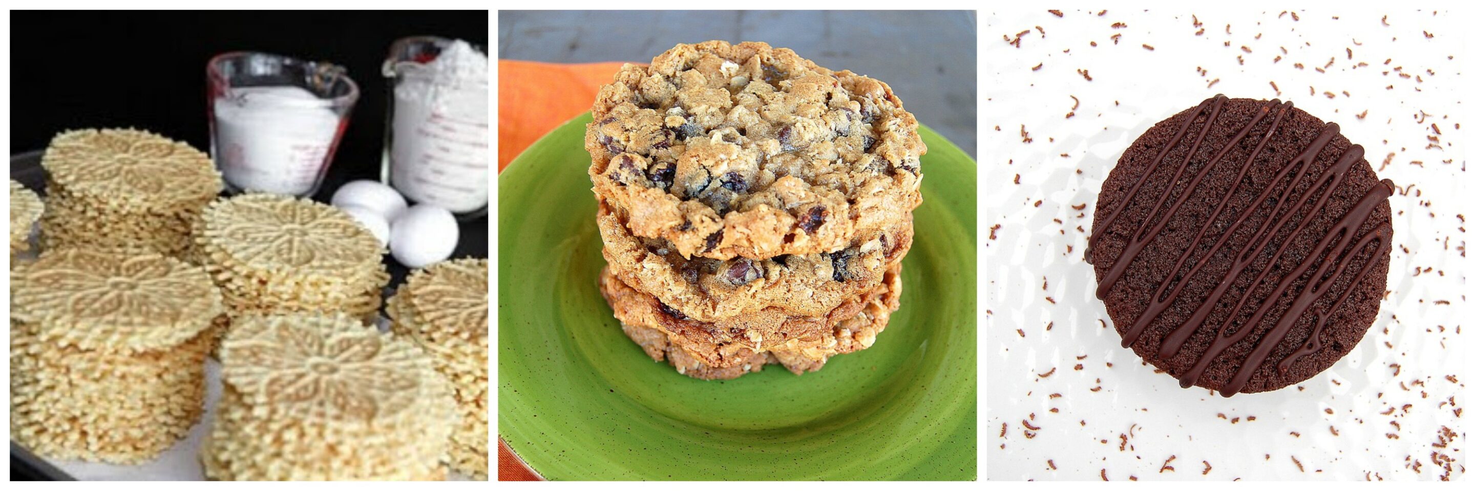 3 of My Favorite Cookies - Pizzelles, The Perfect Cookie and Chocolate Chambord Cookies