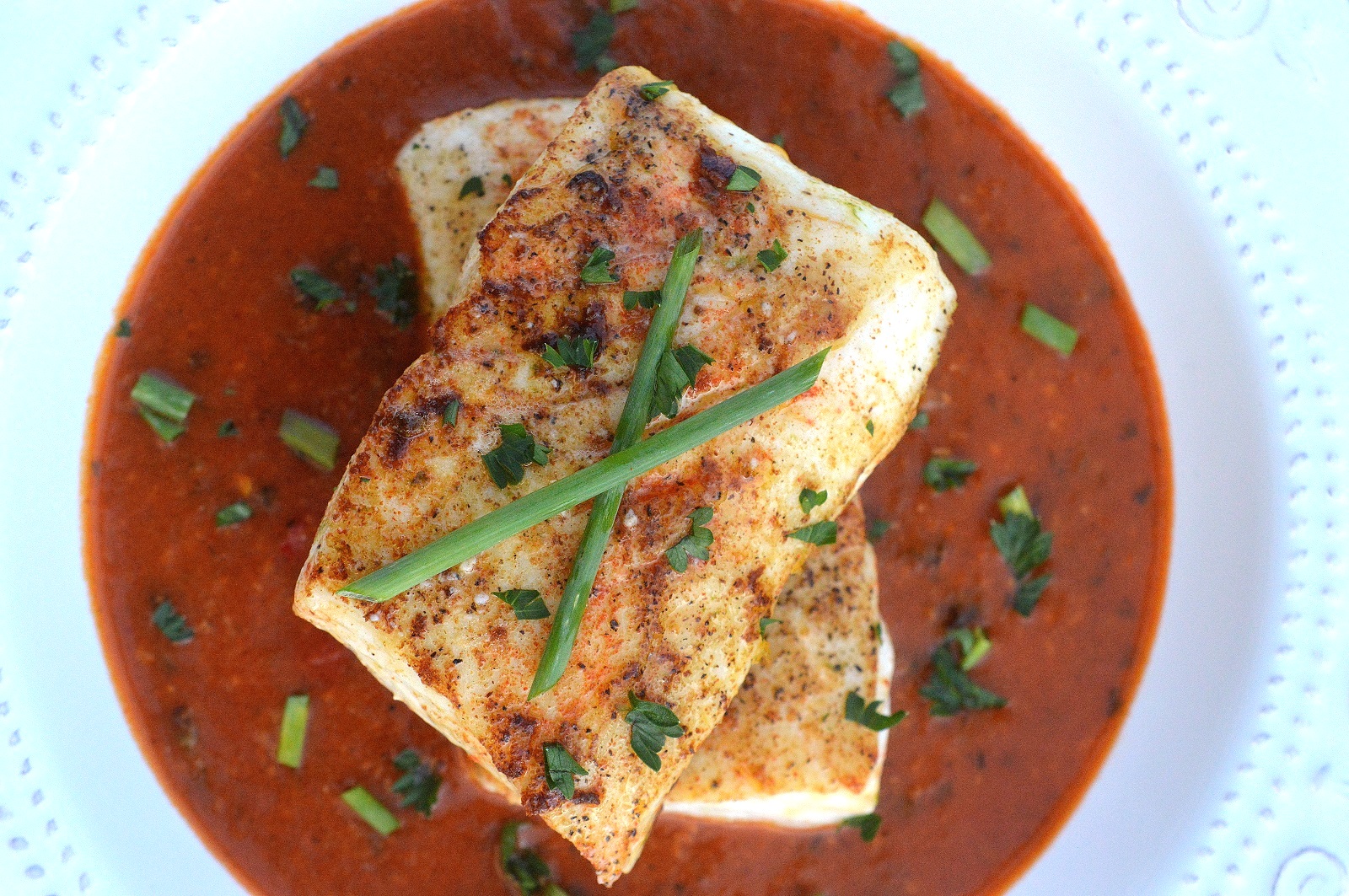 halibut red curry thai sauce