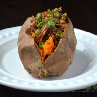 Pulled Pork Stuffed Sweet Potato So delicious together!