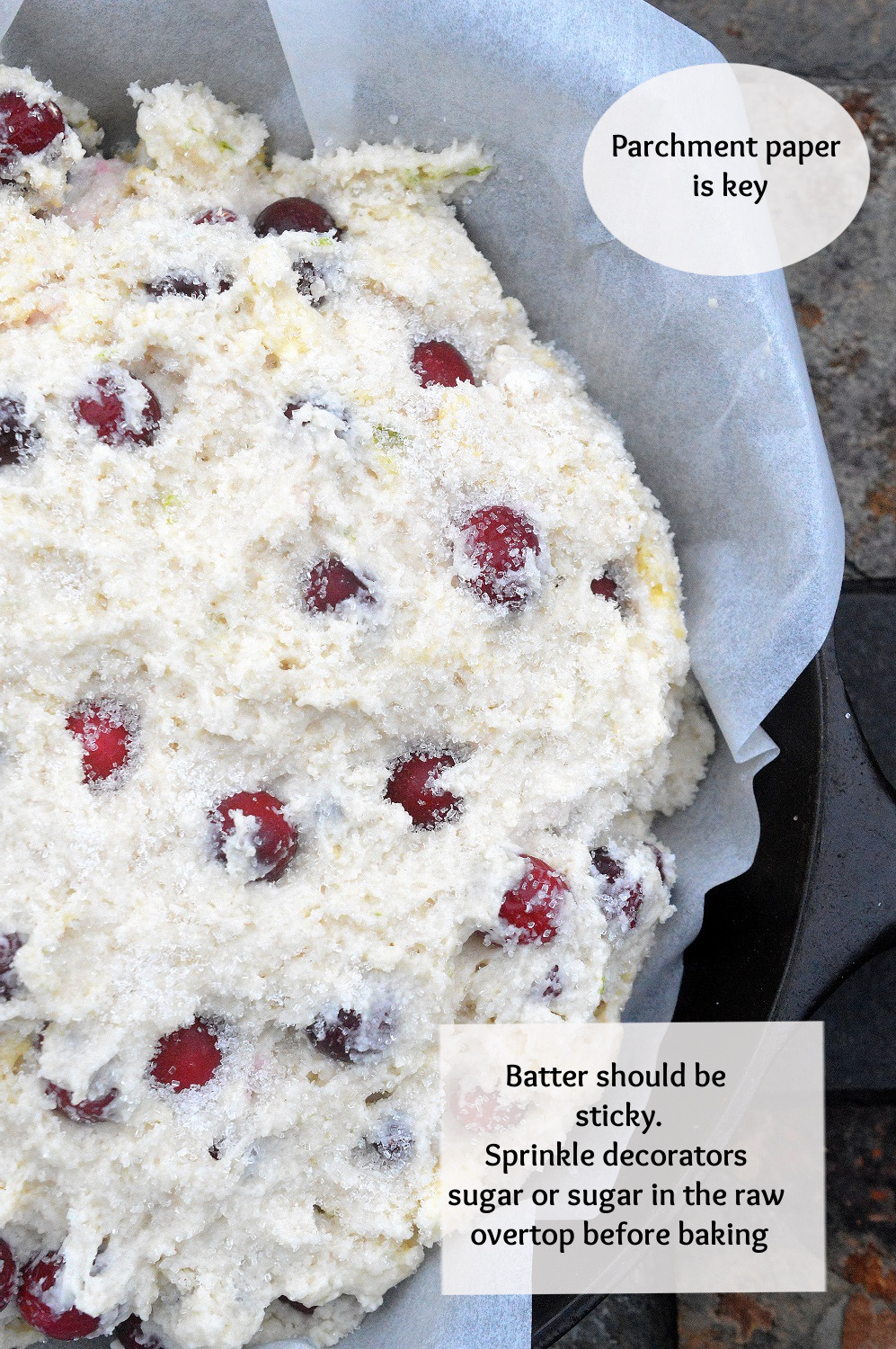 Cranberry Soda Bread Recipe is a perfect Christmas recipe and Thanksgiving recipe. Festive Cranberry bread recipe for the holidays.