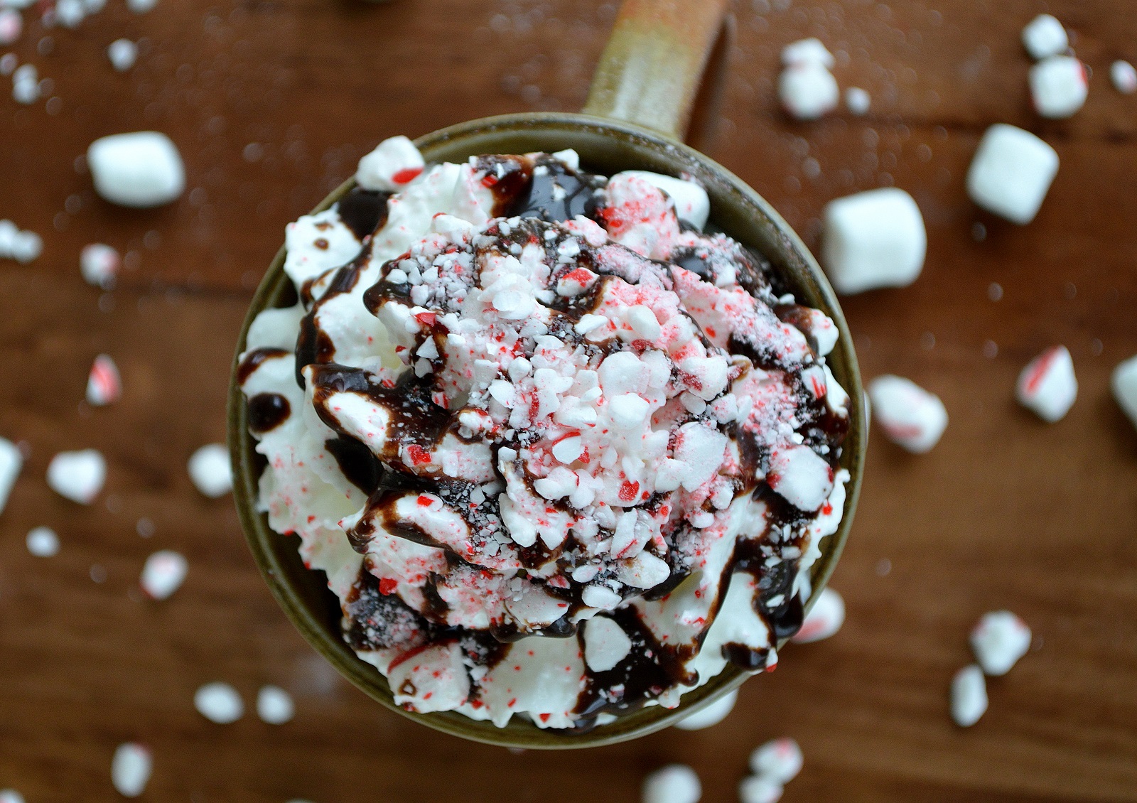 Peppermint Hot Chocolate - Go all out and load your hot chocolate up! 