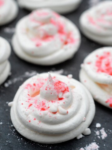 Candy Cane Meringue Cookies and other recipes for using up leftover candy canes