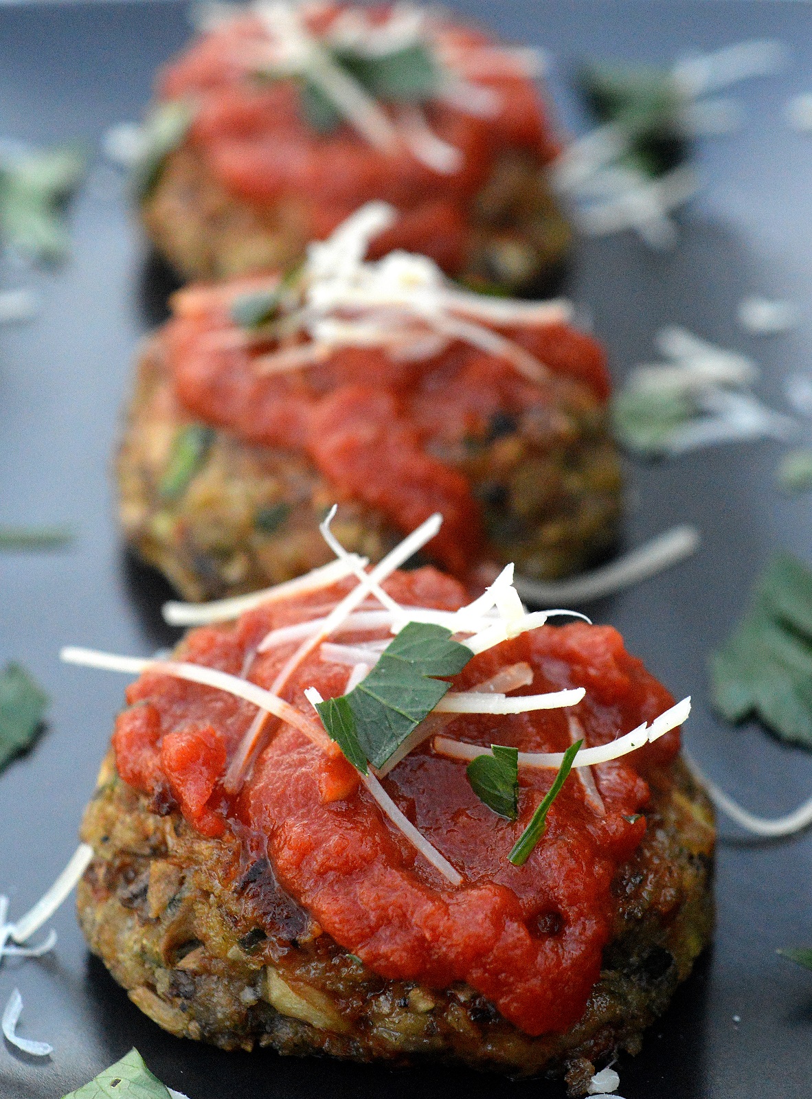 Cheesy Mushroom Meatless Meatballs. You won't believe these are meatless! 